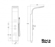 MEDIDAS COLUMNA HIDROMASAJE ESSENTIAL ROCA
